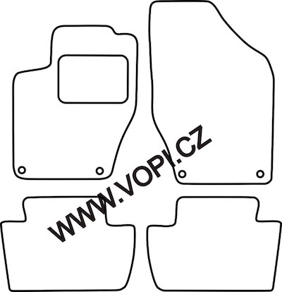 Autokoberce Peugeot 308 09/2007 - 08/2013 Royalfit (3650)